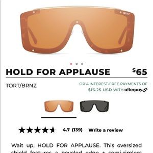 QUAY HOLD FOR APPLAUSE BRONZE SUNGLASSES